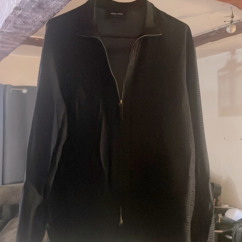 Giorgio Armani elegant zip up dress shirt